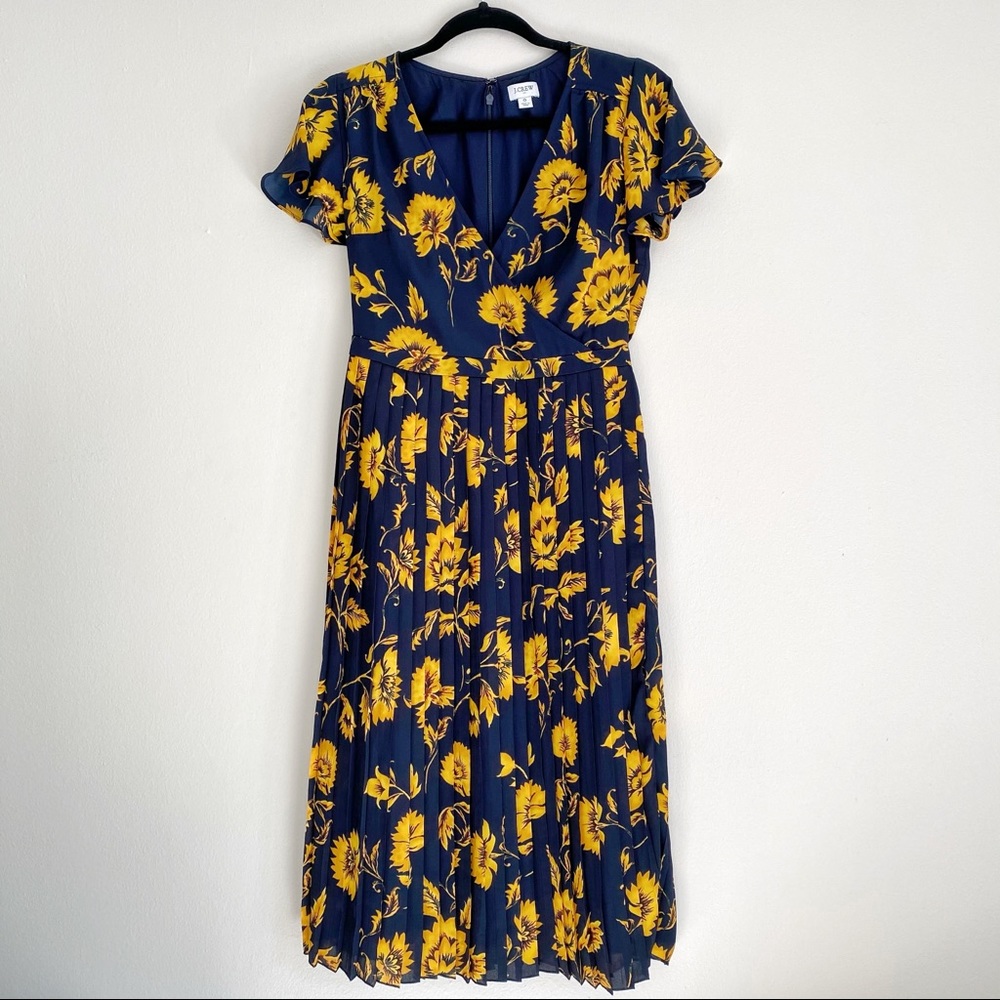 JCrew Factory Dandelion Pleated Mini Dress Size X - Picture 4 of 5